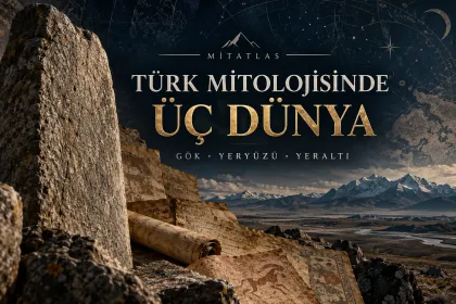 Türk Mitolojisinde Üç Dünya: Gök, Yeryüzü ve Yeraltı için editoryal kapak